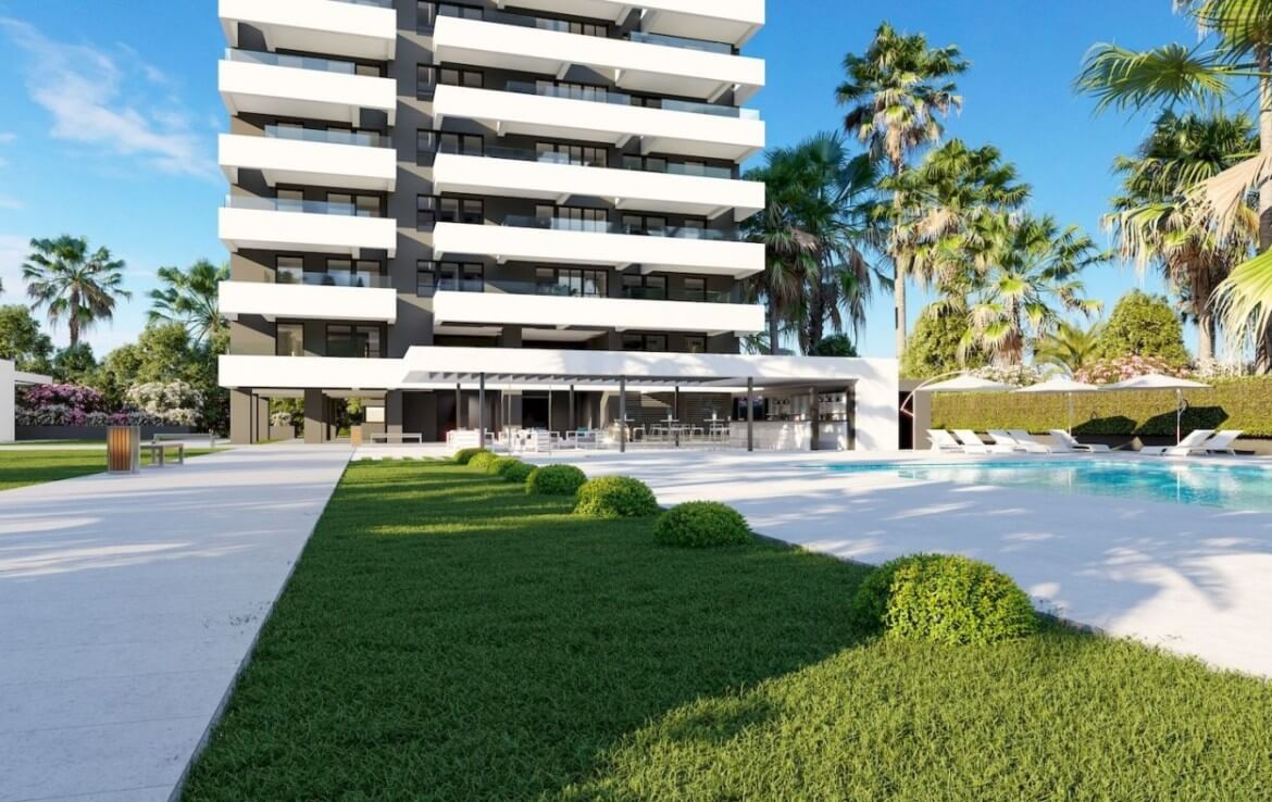 Продажа квартира в Испании в городе Calpe (Alicante) 2 спальни у моря в новом доме